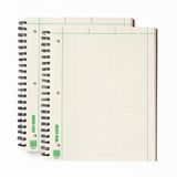 Grid+Bound Engineering Notebook, Spiral-Bound, 2 Pack, 8.5" x 11", Green Tint, Margin Front, 5x5 Graph Back, 150 Sheets per Notebook