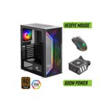Griffin G3 Plus ARGB Gaming Bilgisayar Kasası (4×120mm Fan + Tempered Cam) – 600W 80+ Bronze PSU