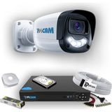 Grifin Soft 1 Kameralı Dış Kamera Set 250 GB 5 Mp Ahd 2k Net Gece Renkli Görüşlü Güvenlik Kamerası Sistemi