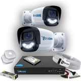 Grifin Soft 2 Kameralı Dış Kamera Set 250 GB 5 Mp Ahd 2k Net Gece Renkli Görüşlü Güvenlik Kamerası Sistemi