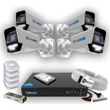 Grifin Soft 4 Kameralı Süper Dış Kamera Set 250 GB 5 Mp Ahd 2k Net Gece Renkli Görüşlü Güvenlik Kamerası Sistemi