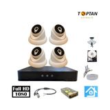 Grifin Soft 5mp Lens 2mp 1080P Dome 4 Kameralı 250GB Harddisk Dahil Güvenlik Kamerası Seti - ST-24250D