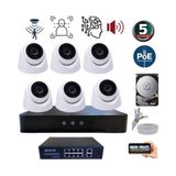 Grifin Soft Arna 6 Kameralı Gece Renkli Yapay Zeka Gerçek 5 Mp 250 GB HDD Dahil Iç Mekan Güvenlik Seti - ST65250