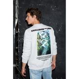 Grimelange ALARIC Erkek Yuvarlak Yaka Önü Ve Sırtı Baskılı Regular Fit Grimelanj Sweatshirt - 2XL