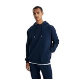 GRIMELANGE ALESSIO Erkek%100 Pamuk Kapüşonlu Kordon Detaylı Oversize Fit Sweatshirt Siyah