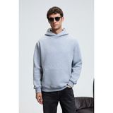 GRIMELANGE AMOS Erkek Yumuşak Kumaşlı 3 İplik Oversize Kapüşonlu Kanguru Cepli Grimelanj Sweatshirt