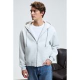 Grimelange ASHBY Erkek Kapüşonlu Fermuarlı Cepli Kordonlu Regular Fit Grimelanj Sweatshirt - 2XL