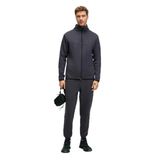 GRIMELANGE AVENER Erkek Kapüşonlu Baskılı Fermuarlı Sweatshirt Antrasit