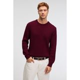Grimelange CABLIN Erkek Yuvarlak Yaka Regular Fit Triko Bordo Kazak