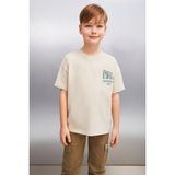 Grimelange CAELAN Erkek Bej T-Shirt - 4 - 5 Yaş