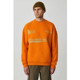 GRIMELANGE CASSY Erkek Organik Pamuklu Yumuşacık Baskı Detaylı Hardal Sweatshirt
