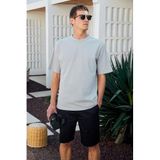GRIMELANGE CATWALK Erkek %100 Pamuk Regular Fit Gri T-Shirt