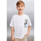 Grimelange DARROW Erkek Beyaz T-Shirt - 9 - 10 Yaş