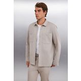 Grimelange Derian Erkek Comfort Fit 2 Cepli Çıt Çıt Düğmeli Bej Gömlek, 2XL