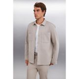 Grimelange Derian Erkek Comfort Fit 2 Cepli Çıt Çıt Düğmeli Bej Gömlek, XL