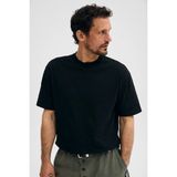 Grimelange Dunno Erkek %100 Organik Pamuk Yuvarlak Yakalı Regular Fit Siyah T-Shirt - 2XL