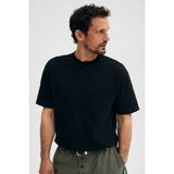 GRIMELANGE DUNNO Erkek %100 Organik Pamuk Yuvarlak Yakalı Regular Fit Siyah T-Shirt