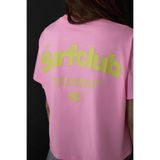 GRIMELANGE FINESTE Kadın Yumuşak Kumaşlı %100 Organik Pamuklu Baskı Detaylı Pembe T-Shirt
