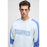 GRIMELANGE HERCULES Erkek Bisiklet Yaka Önü Nakışlı Kolları Biyeli Grimelanj Sweatshirt
