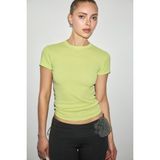 GRIMELANGE HOPEWELL Kadın Yuvarlak Yaka Örme Slim Fit Yeşil T-Shirt
