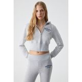 Grimelange Iressıne Kadın Kapüşonlu Fermuarlı Uzun Kollu Regular Grimelanj Sweatshirt