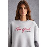 GRIMELANGE JONQUEL Kadın Şehir Temalı Baskı Detaylı Grimelanj Sweatshirt