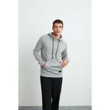 GRIMELANGE Jorge Erkek Yumuşacık Kapüşonlu Organik Pamuk Kanguru Cepli Regular Grimelanj Sweatshirt