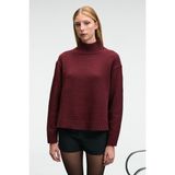Grimelange JOYITA Kadın Balıkçı Yaka Oversize Triko Bordo Kazak - L - XL