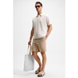 Grimelange Kepa Erkek Beli Lastikli Cepli Relaxed Fit Bej Şort, XL