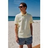 GRIMELANGE LAPORTE Erkek Dokulu Kumaşlı Slim Fit Sarı Polo Yaka T-shirt