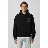 GRIMELANGE LEGANDARY Erkek Yumuşacık Siyah Sweatshirt