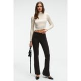 GRIMELANGE LYSAVINE Kadın Esnek Kumaşlı Slim Fit Koyu Kahverengi Pantolon