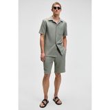 Grimelange MALYES Erkek Beli Lastikli Kordonlu Yanda Çift Arkada Tek Cepli Relaxed Fit Haki Şort & Bermuda - XL
