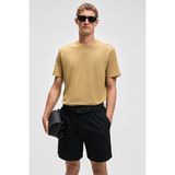 GRIMELANGE Mocassın Erkek %100 Pamuk Relaxed Fit Yuvarlak Yaka Kısa Kollu Açık Haki T-shirt