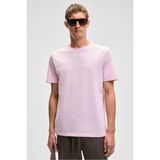GRIMELANGE Mocassın Erkek %100 Pamuk Relaxed Fit Yuvarlak Yaka Kısa Kollu Pembe T-shirt