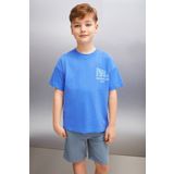 GRIMELANGE NAEL Erkek Saks Mavi T-Shirt