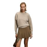 Grimelange Nanna Kadın Oversize Fit Bol Kalıp Yuvarlak Yaka Recycle Triko Bej Kazak - XL