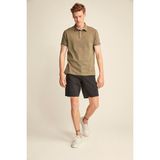 Grimelange Noah Erkek Slim Fit Haki Polo Yaka T-Shirt