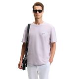 Grimelange Noir Erkek%100 Organik Pamuk Bisiklet Yaka Kısa Kol Regular Lila T-Shirt, XL