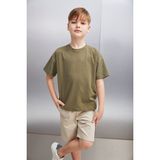 Grimelange OCTAVE Erkek Oversize Haki T-Shirt - 9 - 10 Yaş