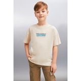 Grimelange Oran Erkek Bej T-Shirt - 7 - 8 Yaş