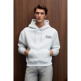 GRIMELANGE PASCAL Erkek Kapüşonlu Kanguru Cepli Önü Ve Sırtı Baskılı Regular Fit Grimelanj Sweatshirt