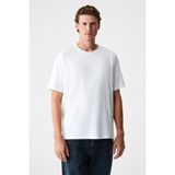 Grimelange Peltz Erkek Relaxed Bisiklet Yaka Kısa Kollu Beyaz T-Shirt - 2XL
