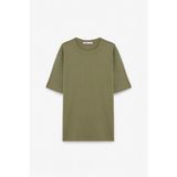 Grimelange PELTZ Erkek Relaxed Bisiklet Yaka Kısa Kollu Haki T-Shirt - XL