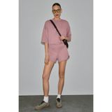 GRIMELANGE PETAL Kadın Esnek Kumaşlı Beli Lastikli Relaxed Fit Pembe Şort