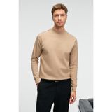 GRIMELANGE QUILLA Erkek Yarım Balıkçı Basic Bej Sweatshirt