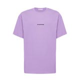 Grimelange River Erkek Oversize Fit Bol Kesim Nakış İşlemeli Basic Örme T-shirt, Mor, XL
