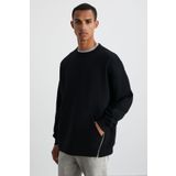 GRIMELANGE SANTIAGOS Erkek Pamuk-Polyester Siyah Sweatshirt