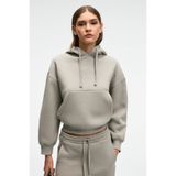 GRIMELANGE SELENE Kadın Kapüşonlu Kangru Cepli Regular Fit Açık Gri Sweatshirt