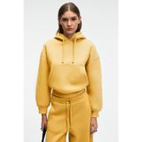 GRIMELANGE SELENE Kadın Kapüşonlu Kangru Cepli Regular Fit Sarı Sweatshirt